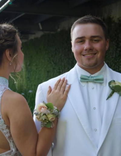 Daisy Blue Flowers Wedding